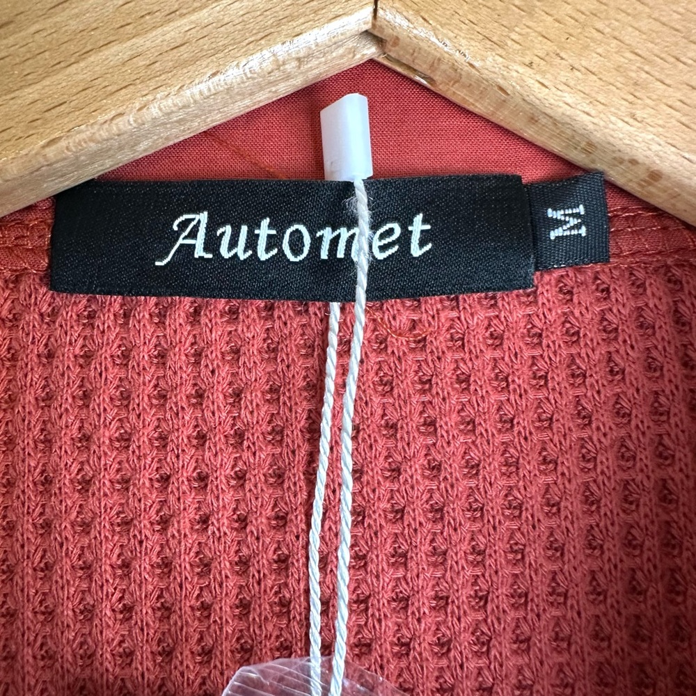 Automet Waffle Knit Button Down Shirt Casual NWT - Picture 5 of 10